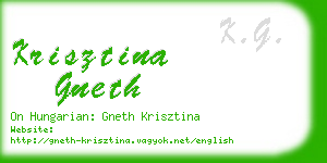 krisztina gneth business card